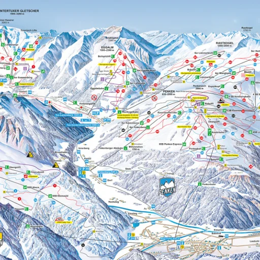 Mayrhofen Skikarte